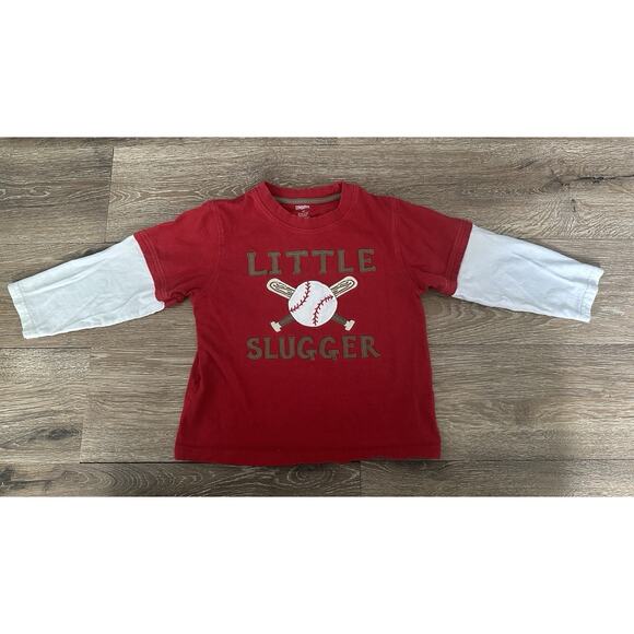 Gymboree Little Slugger Red Long Sleeve Shirt 3T – Play Condition Baseball - Picture 1 of 5